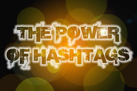 The power of hashtags concept Stock Illustration