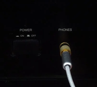 Power On Off / Headphones Socket And Plug Stock Photos