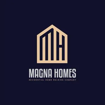 The Power of a HM Letter  Logo Initial letter hm, mh, m, h elegant Illustrazione stock