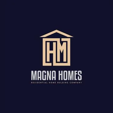 The Power of a HM Letter  Logo Initial letter hm, mh, m, h elegant Stock Illustration