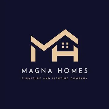 The Power of a HM Letter  Logo Initial letter hm, mh, m, h elegant Stock Illustration