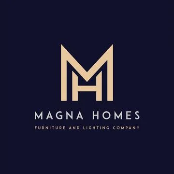 The Power of a HM Letter  Logo Initial letter hm, mh, m, h elegant Illustrazione stock