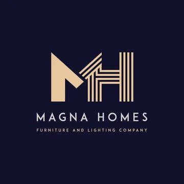 The Power of a HM Letter  Logo Initial letter hm, mh, m, h elegant Stock Illustration