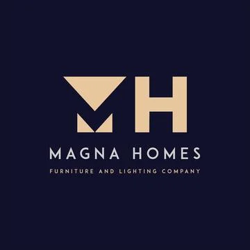 The Power of a HM Letter  Logo Initial letter hm, mh, m, h elegant Stock Illustration