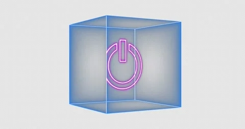 Power Icon Box 01-alpha Stock Footage 233893109