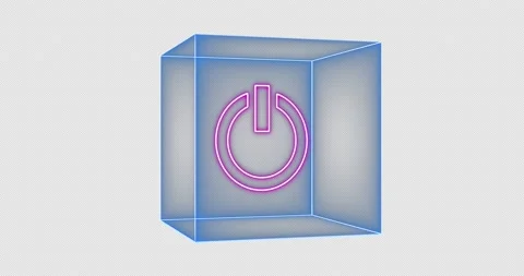 Power icon Box 02-alpha Stock Footage 233894028