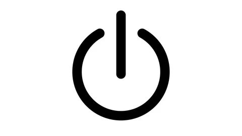 Power icon power icon button animation Stock Footage 241102438
