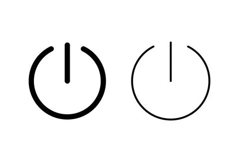 Power icon set. Power Switch Icon. Electric power Illustrazione stock