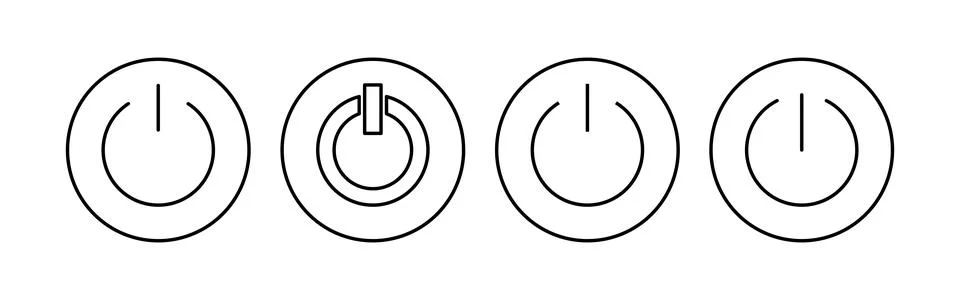 Power icon set. Power Switch Icon. Electric power Stock Illustration