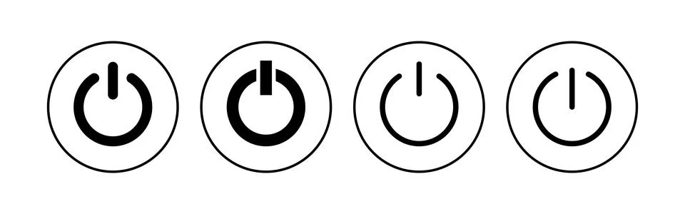 Power icon set. Power Switch Icon. Electric power Stock Illustration