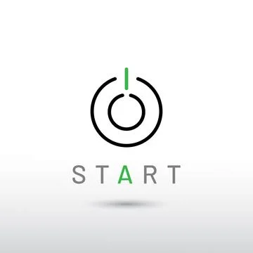 Power icon. Start Switch sign and symbol. Line with editable stroke 스톡 일러스트