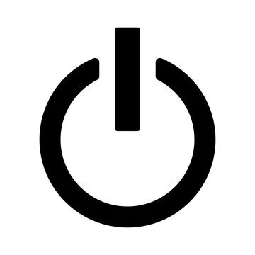 Power icon Vector Illustration in black. Stock Illustration