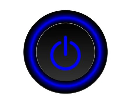 Power icon Vector Illustration isolated on white background. Illustrazione stock