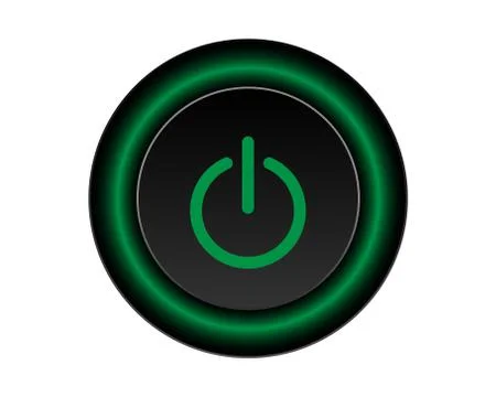 Power icon Vector Illustration isolated on white background. Stock Illustration