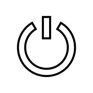 Power icon vector illustration. Power Switch sign and symbol. Electric power Illustrazione stock