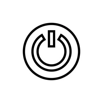 Power icon vector illustration. Power Switch sign and symbol. Electric power Illustrazione stock