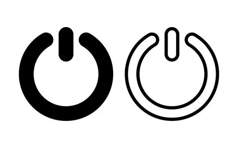 Power icon vector illustration. Power Switch sign and symbol. Electric power Illustrazione stock