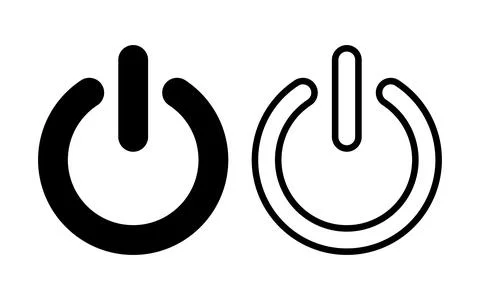 Power icon vector illustration. Power Switch sign and symbol. Electric power Stock Illustration
