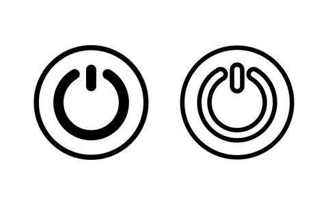 Power icon vector illustration. Power Switch sign and symbol. Electric power Illustrazione stock