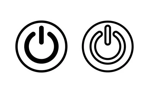 Power icon vector illustration. Power Switch sign and symbol. Electric power Illustrazione stock