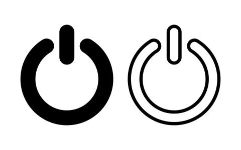 Power icon vector illustration. Power Switch sign and symbol. Electric power Illustrazione stock