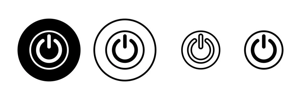 Power icon vector illustration. Power Switch sign and symbol. Electric power Stock Illustration