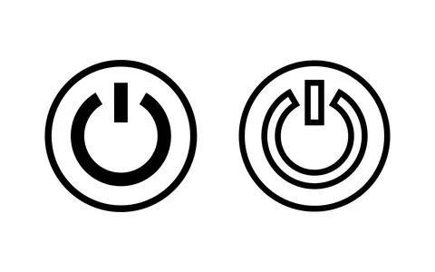 Power icon vector illustration. Power Switch sign and symbol. Electric power Stock Illustration