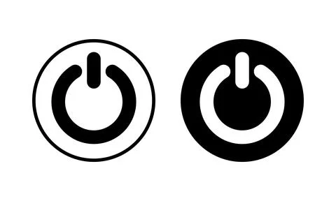 Power icon vector illustration. Power Switch sign and symbol. Electric power Illustrazione stock