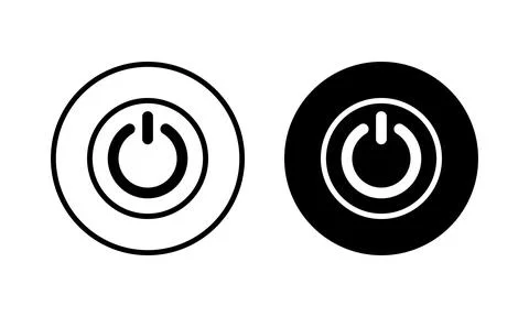 Power icon vector illustration. Power Switch sign and symbol. Electric power Illustrazione stock