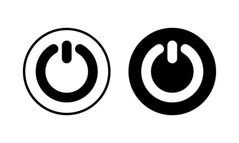 Power icon vector illustration. Power Switch sign and symbol. Electric power Illustrazione stock