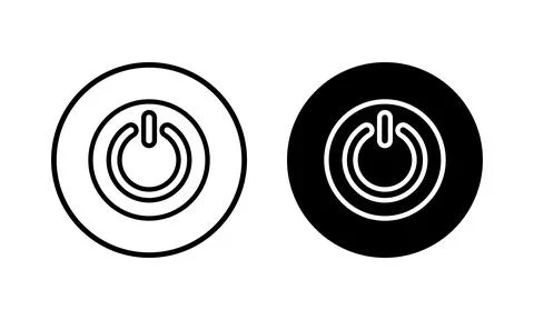 Power icon vector illustration. Power Switch sign and symbol. Electric power Illustrazione stock