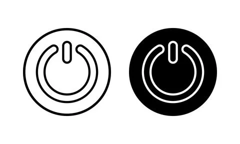 Power icon vector illustration. Power Switch sign and symbol. Electric power Illustrazione stock