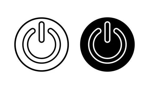 Power icon vector illustration. Power Switch sign and symbol. Electric power Illustrazione stock