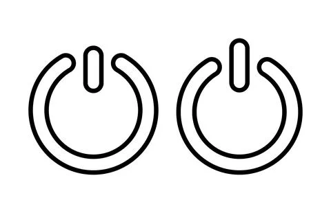 Power icon vector illustration. Power Switch sign and symbol. Electric power Illustrazione stock