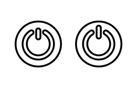 Power icon vector illustration. Power Switch sign and symbol. Electric power Illustrazione stock