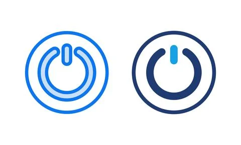 Power icon vector illustration. Power Switch sign and symbol. Electric power Illustrazione stock