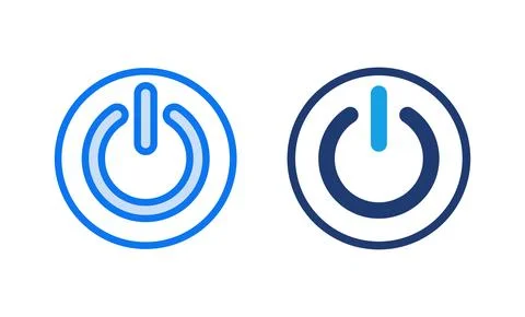 Power icon vector illustration. Power Switch sign and symbol. Electric power Illustrazione stock
