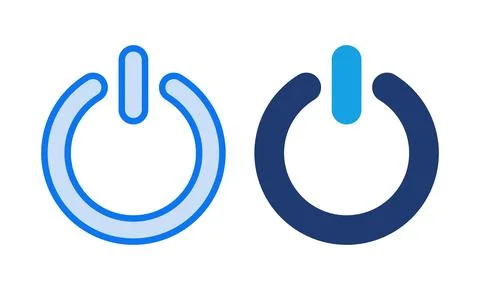 Power icon vector illustration. Power Switch sign and symbol. Electric power Illustrazione stock