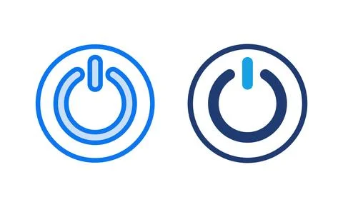Power icon vector illustration. Power Switch sign and symbol. Electric power Illustrazione stock
