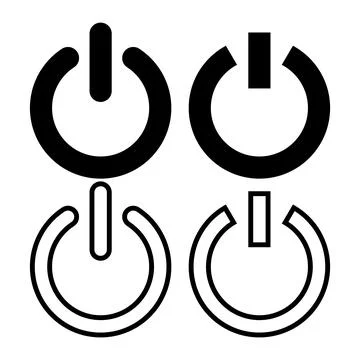 Power icon vector illustration. Power Switch sign and symbol. Electric power Stock Illustration