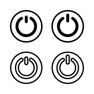 Power icon vector illustration. Power Switch sign and symbol. Electric power Stock Illustration