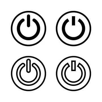 Power icon vector illustration. Power Switch sign and symbol. Electric power Stock Illustration