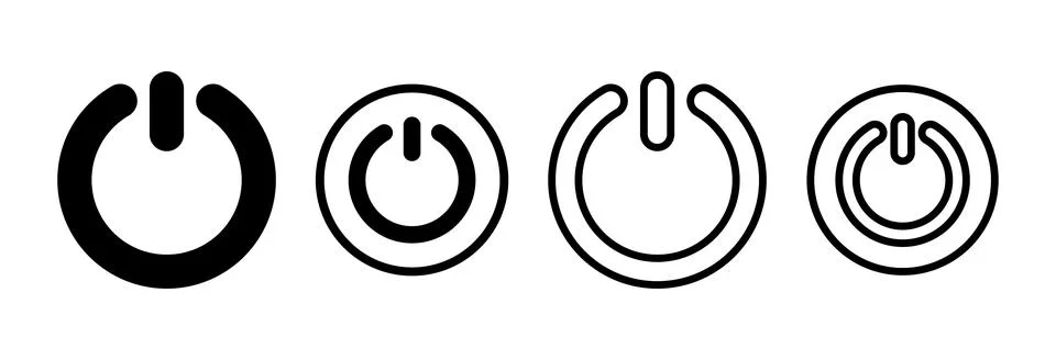 Power icon vector illustration. Power Switch sign and symbol. Electric power Stock Illustration
