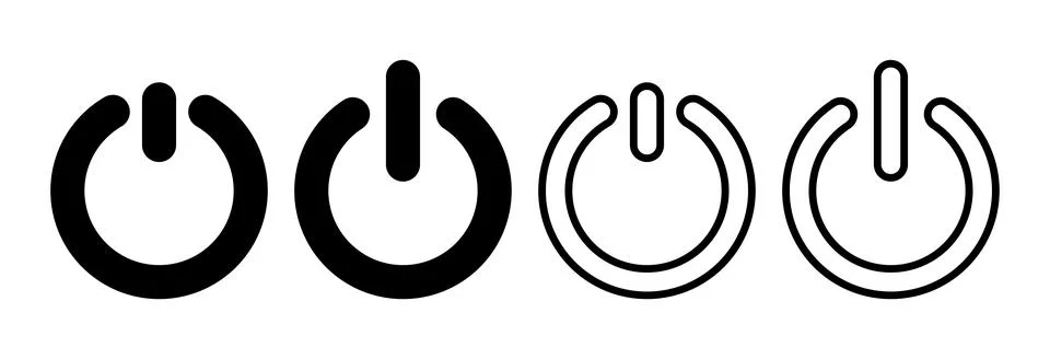 Power icon vector illustration. Power Switch sign and symbol. Electric power Illustrazione stock