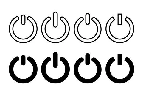 Power icon vector illustration. Power Switch sign and symbol. Electric power Illustrazione stock