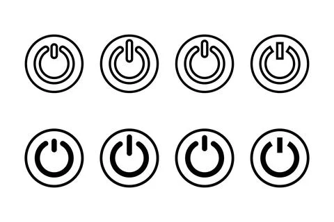 Power icon vector illustration. Power Switch sign and symbol. Electric power Stock Illustration