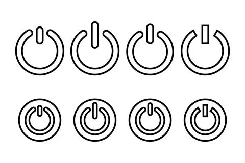 Power icon vector illustration. Power Switch sign and symbol. Electric power Stock Illustration