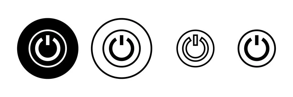 Power icon vector illustration. Power Switch sign and symbol. Electric power Stock Illustration