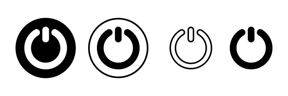 Power icon vector illustration. Power Switch sign and symbol. Electric power Stock Illustration