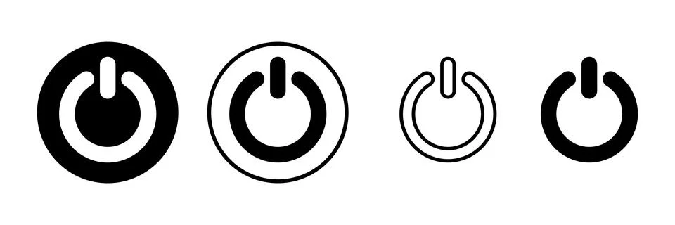 Power icon vector illustration. Power Switch sign and symbol. Electric power Stock Illustration